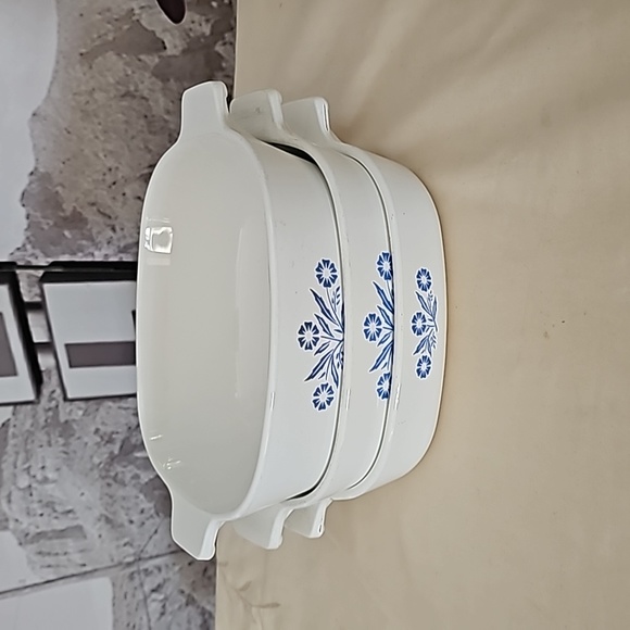 Corningware Cornflower Casserole Dishes P-1 1/2 P-12B P-7B 7" 1qt 1-1/2qt - Picture 10 of 11